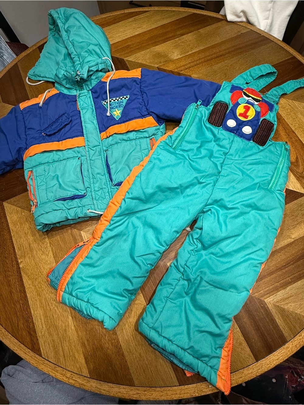 Vintage Kids 3T Winter Snow Jacket and Bib Overalls 1990’s